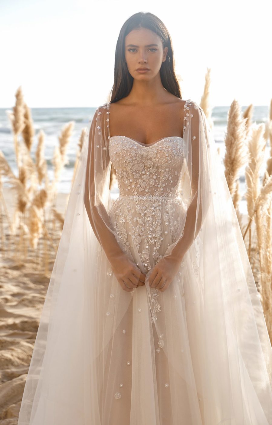 lee-petra-grebenau-kaia-pearl-embellished-tulle-wedding-dress-and-removable-cape-dimitras-bridal