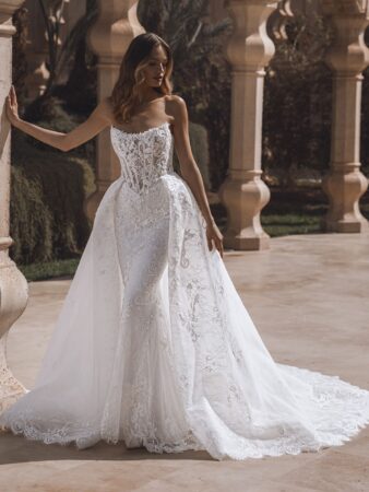 venice gown and overskirt by enzoani