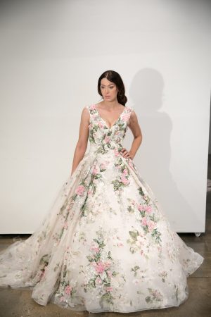 stephen-yearick-fall-2017-floral-print-a-line-wedding-dress-front-dimitras-bridal-chicago