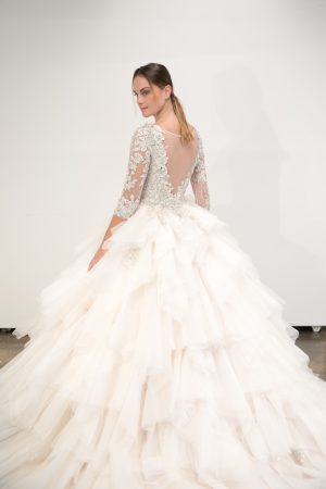 ysa-makino-fall-2017-beaded-long-sleeve-wedding-dress-with-tulle-and-organza-ball-gown-skirt-and-v-back-dimitras-bridal-chicago