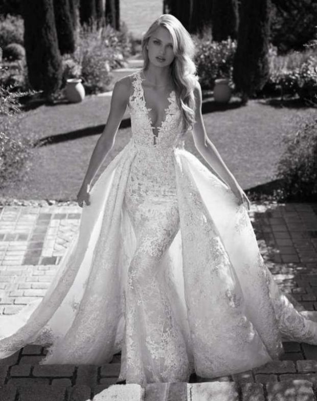 pronovias nilay sample  wedding  dress  dimitras bridal  