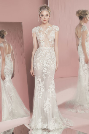 Sheath Wedding Dress with Beading