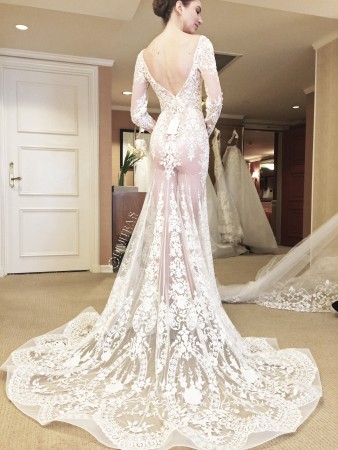 zuhair-murad-tessa-long-sleeve-embroidered-fit-and-flare-sheath-wedding-dress-with-v-back-dimitras-bridal-couture